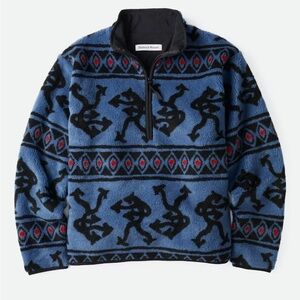 District Vision Blue Half-Zip Pile Fleece
Jacket men’s size Large